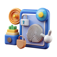 Digital Security Fingerprint, Password Encryption Protection png