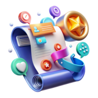 3D User Interface Design Interactive Scroll, Feedback, and Rewards png
