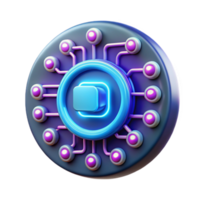 Digital Circuitry Neon Nodes Central Processor png