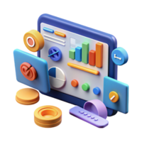 Data Visualization Dashboard UI Design with Charts and Graphs png