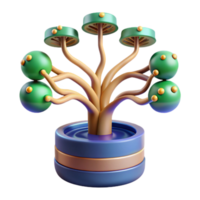 Abstract Tree Growth, Network, and Connection png