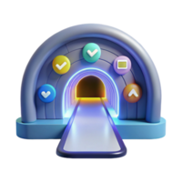 Journey Through the User Interface Navigating a Digital Tunnel png
