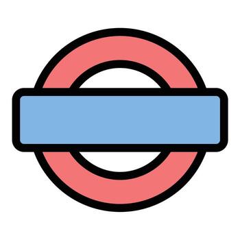 subterráneo icono subsuperficie estructura en plano línea color estilo vector