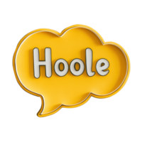 Bright yellow hello sign with speech bubble design on a Transparent background welcoming visitors to a cheerful space, yellow hello sign with a speech bubble, background png