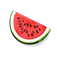Refreshing watermelon slice isolated against a clean Transparent background, perfect for summer snacks or fruit displays, watermelon slice isolated on background png