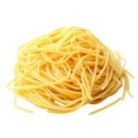 Spaghetti pasta strands neatly arranged on a Transparent background for culinary use and presentation ideas, Spaghetti pasta isolated onisolated on background png