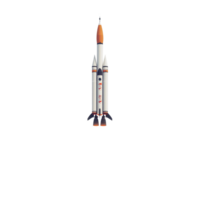 Space rocket launches into the sky surrounded by white smoke on a bright background, space rocket launch on Transparent background, background png