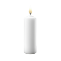 Variety of white candles from small to tall isolated on a clean Transparent background for decorative purposes, White candle, small to tall, isolated on png