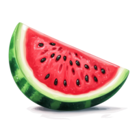Refreshing watermelon slice isolated against a clean Transparent background for culinary presentations, watermelon sliceisolated on background png