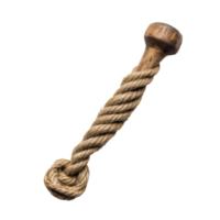 Rustic rope twist tool with wooden handle showcases craftsmanship and natural materials, Rustic Rope Twist with Handled Wooden Tool, Transparent background png