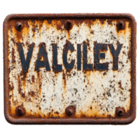 Rusted violation sign with weathered surface in an abandoned location, rusted sign with the word violation on it, Transparent background png