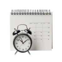 Clock and calendar isolated on Transparent background for time management and scheduling, background calendar and clockisolated on background png