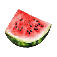 Refreshing watermelon slice showcasing vibrant red flesh and black seeds on a bright Transparent background, watermelon slice isolated on background png