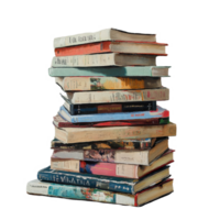Stack of assorted notebooks creatively arranged on a neutral background, Stack Magazines , Notebooks png
