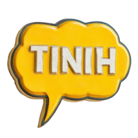 Engaging yellow speech bubble featuring the word think, ideal for inspiration or motivation in various settings, yellow speech bubble with the word think in it, Transparent background png
