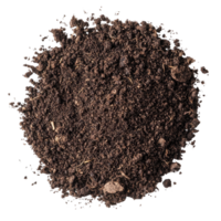 Soil texture background showcases rich brown earth particles on a white surface, Soil texture background on white png