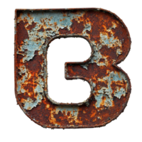Weathered rusty number sign on a Transparent background showcasing unique patina and texture details, rusty number sign with a rusted surface, background png