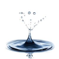 Water spill puddle with droplets creating a splash on Transparent background, Water spill puddle and droplets isolated on png