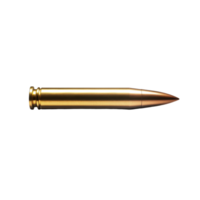 Speeding bullet depicted from side view on plain Transparent background highlighting design and detail, Speeding Bullet Side View Isolated on png