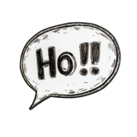 Engaging speech bubble with lively greeting on a simple Transparent background, speech bubble with the word hello in it, background png