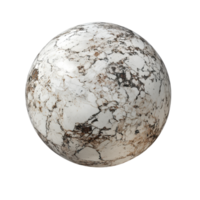 Round marble sphere with intricate patterns isolated on Transparent background, Round Marble Sphere isolated on png