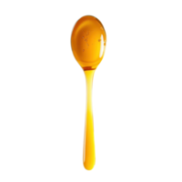 Spoon filled with golden honey and a drop of liquid on a Transparent background, spoon honey with a liquid drop, background png