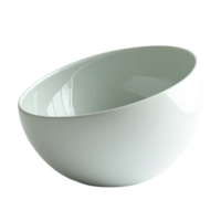 White bowl displayed on a clean Transparent background emphasizing its elegant and simple design, white bowlisolated on background png