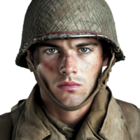 Soldier in uniform stands against a Transparent background showcasing determination and resilience, soldier in uniform, background png