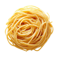 Spaghetti noodle swirl on a clean Transparent background for culinary presentations and recipes, Spaghetti isolated on png