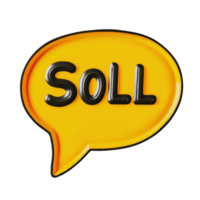 Bold speech bubble saying sell on a Transparent background for promotions and marketing use, speech bubble with the word sell on it, background png