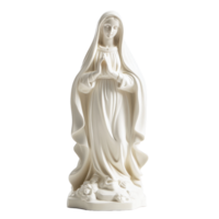 Virgin Mary statue displayed against a Transparent background with a simple and serene appearance, virgin mary statue, background png