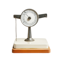 Weighing scale on a clean Transparent background showcasing vintage design and functionality for precise measurement, weighing scaleisolated on background png