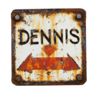 Sign displaying demons traction on a rusty surface in an industrial area, sign that says demons traction on a rusty surface, Transparent background png