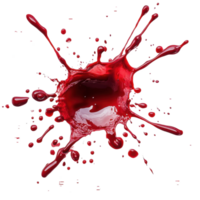 Blood splash on a stark Transparent background creating a striking visual contrast for artistic expression, Splash blood on png