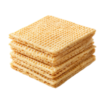 Delicious wafer dessert stacked elegantly on a Transparent background for a classic treat, wafer dessertisolated on background png