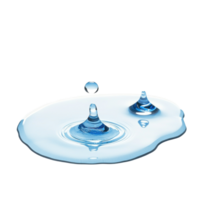 Water drop spills on a reflective surface creating ripples on a bright background, Spilled water drop on the floor isolated on white or isolated on Transparent background, background png