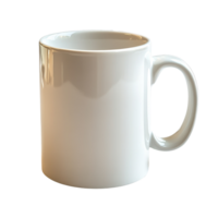 White ceramic mug isolated on Transparent background for versatile use in beverages and beverages presentations, white ceramic mug object on isolatedisolated on background png