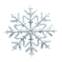 White artificial snowflake isolated on a bright Transparent background highlights intricate design details, White Artificial Snowflake isolated on background png