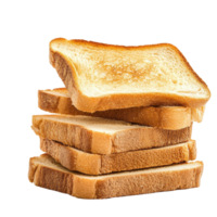 Stacked toast bread isolated on Transparent background ready for serving or culinary use, Stack toast bread isolated on png