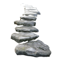 Stone path with steps leading up to a serene Transparent background, stone path with steps leading up to the top, background png