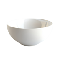 Minimalist white bowl on transparent surface creating a clean aesthetic display in bright light, White bowl on ransparent png