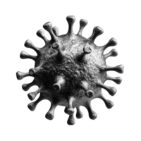Virus icon illustrating the structure of a pathogen with spikes and a spherical body on a Transparent background, Virus icon isolated on png