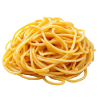 Delicious spaghetti arranged in a tangled pile on a Transparent background for culinary presentation, Spaghetti isolated on png