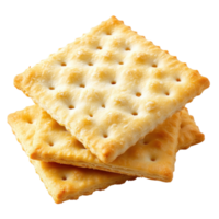 Saltine cracker isolated on a Transparent background showcasing its crispy texture and flavor, Saltine cracker isolated on png
