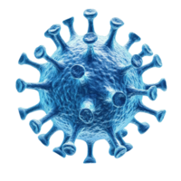 Virus icon depicted in a detailed and realistic design against a Transparent background, Virus icon isolated on png
