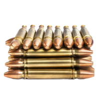 Stack of bullet cartridges isolated on a Transparent background for ammunition display and study purposes, stack weapon bullet cartridges on isolatedisolated on background png