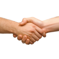 Handshake between two individuals on a Transparent background symbolizing agreement and partnership, background a handshake transparent png