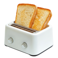 Toaster with toasted bread on a Transparent background for kitchen decor and breakfast ideas, toaster and bread, background png