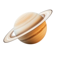 Saturn planet isolated on Transparent background demonstrating its unique rings and surface features, Saturn Planet isolated on png