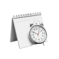 Calendar and clock on a Transparent background for scheduling tasks and managing time effectively, background calendar and clockisolated on background png